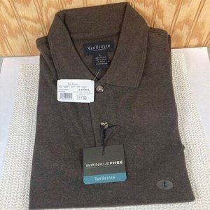 Van Heusen_Polo Shirt_Men's Large_Short Sleeve_Color:Brown_NWT